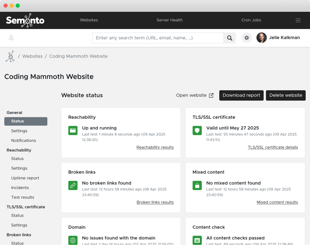 Semonto's Dashboard